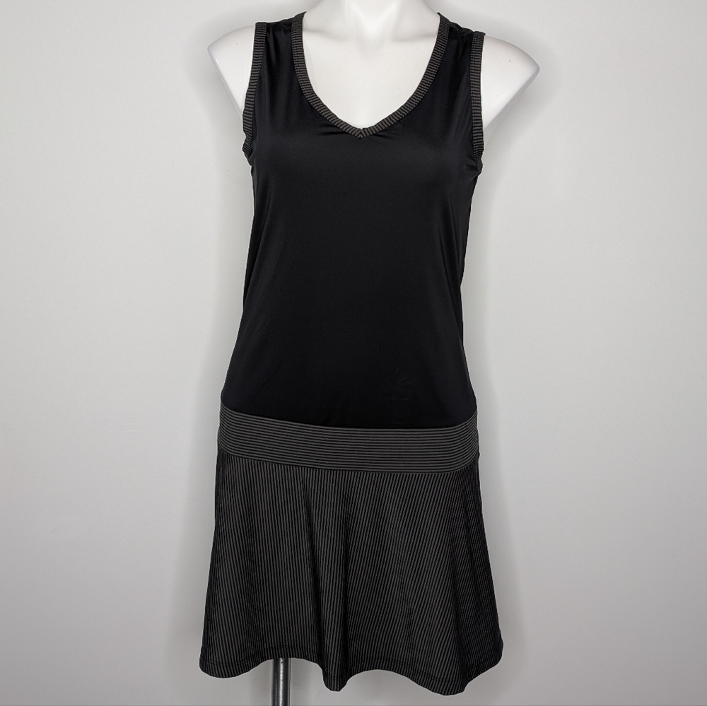 Merrell Black Select Wick Lace Back Sleeveless Scoop Neck Athletic Dress S